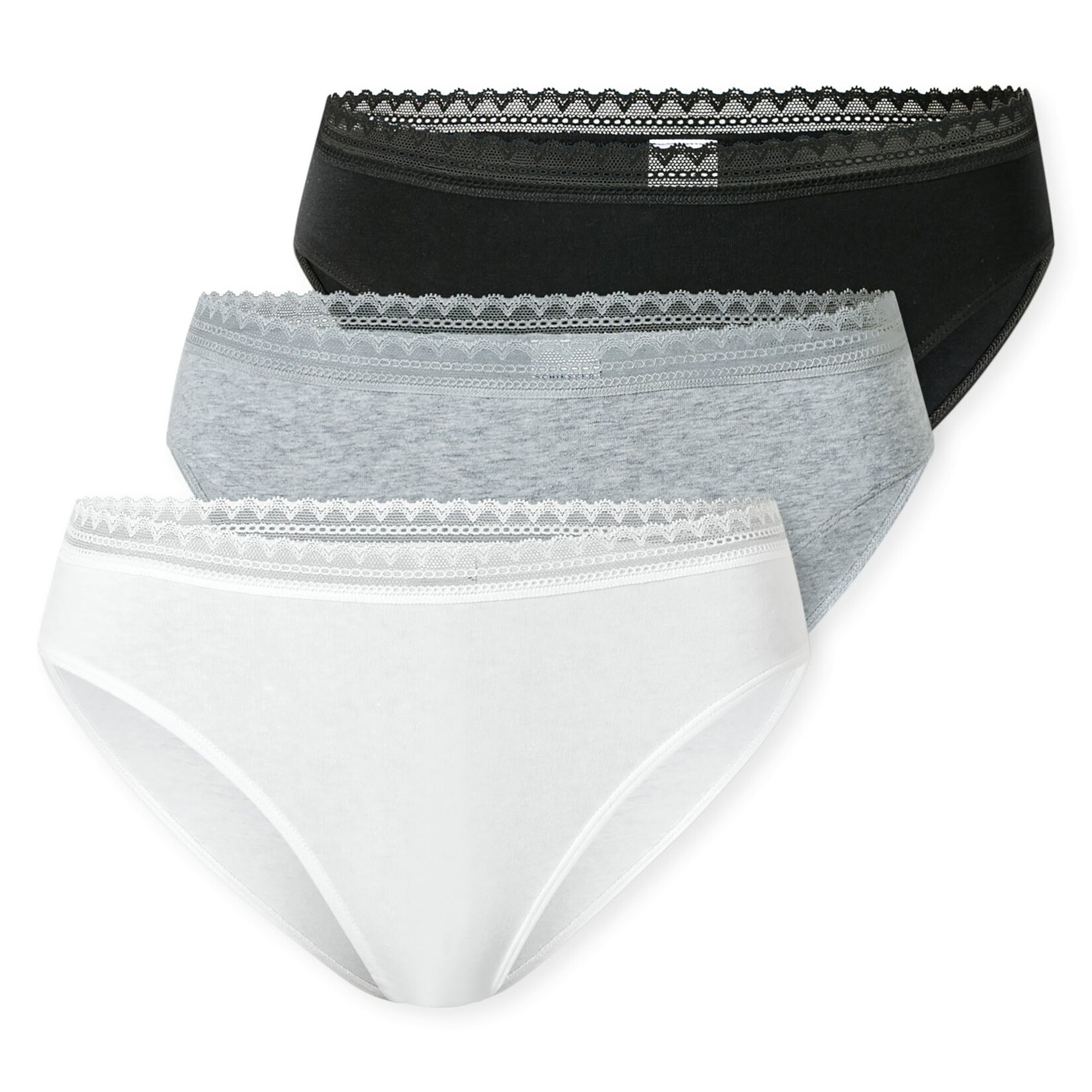 SCHIESSER Damen Rio-Slips, 3er Pack - 3Pack Rio Slip, Stretch Cotton, uni
