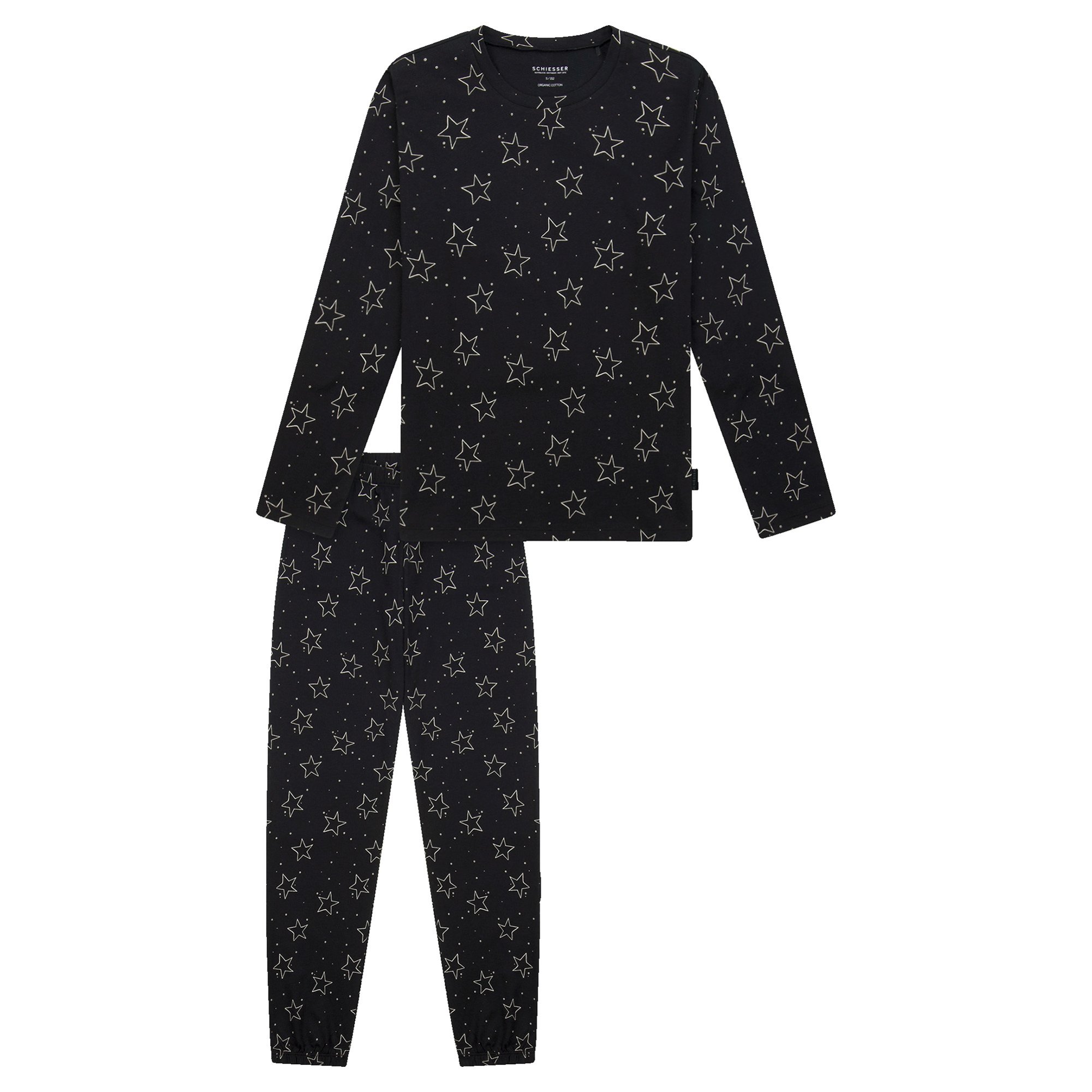 Teens Nightwear M&auml;dchen Pyjama Schwarz 
