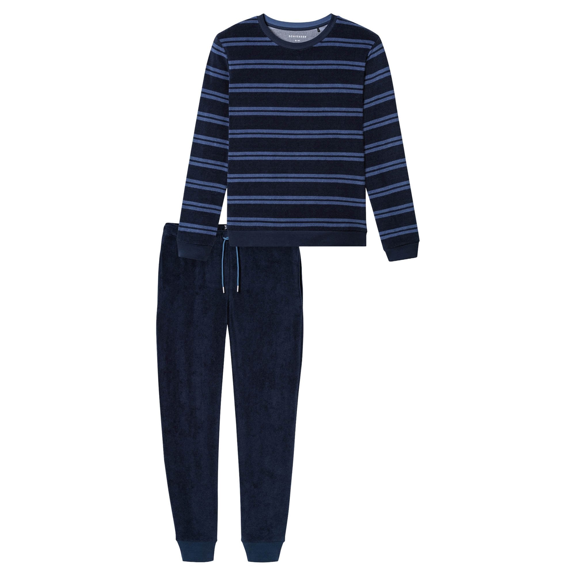 Casual Nightwear Frottee Herren Pyjama 