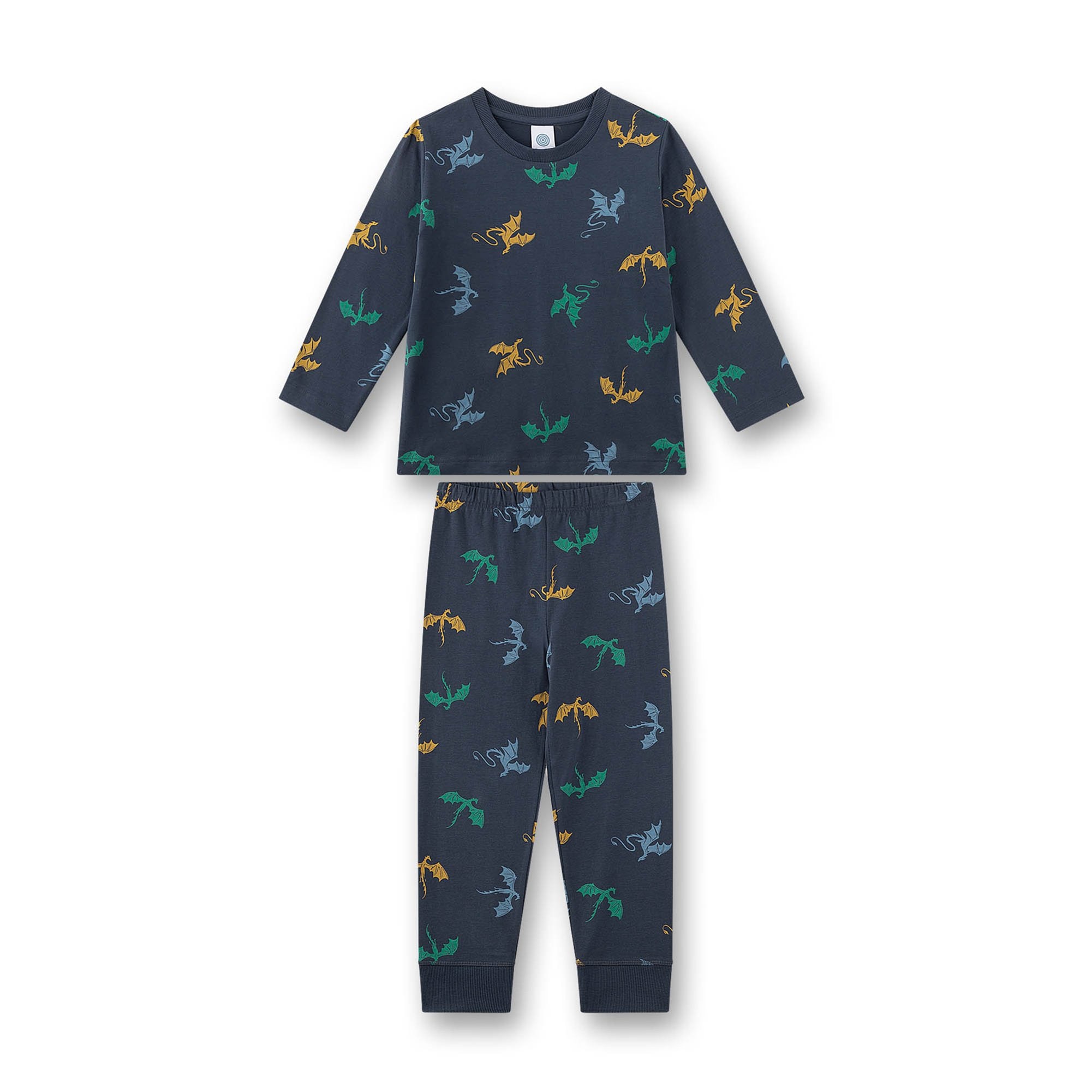 Schlafanzug Drachen lang Kids Jungen Pyjama 