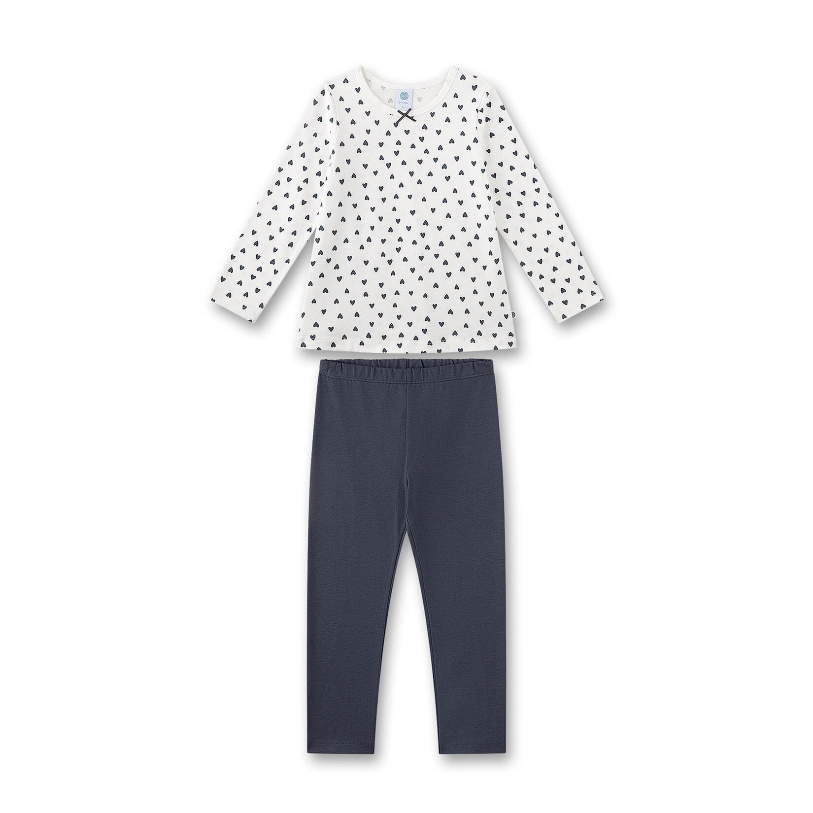 Schlafanzug Herzen Pyjama Kids lang Mädchen Pyjama