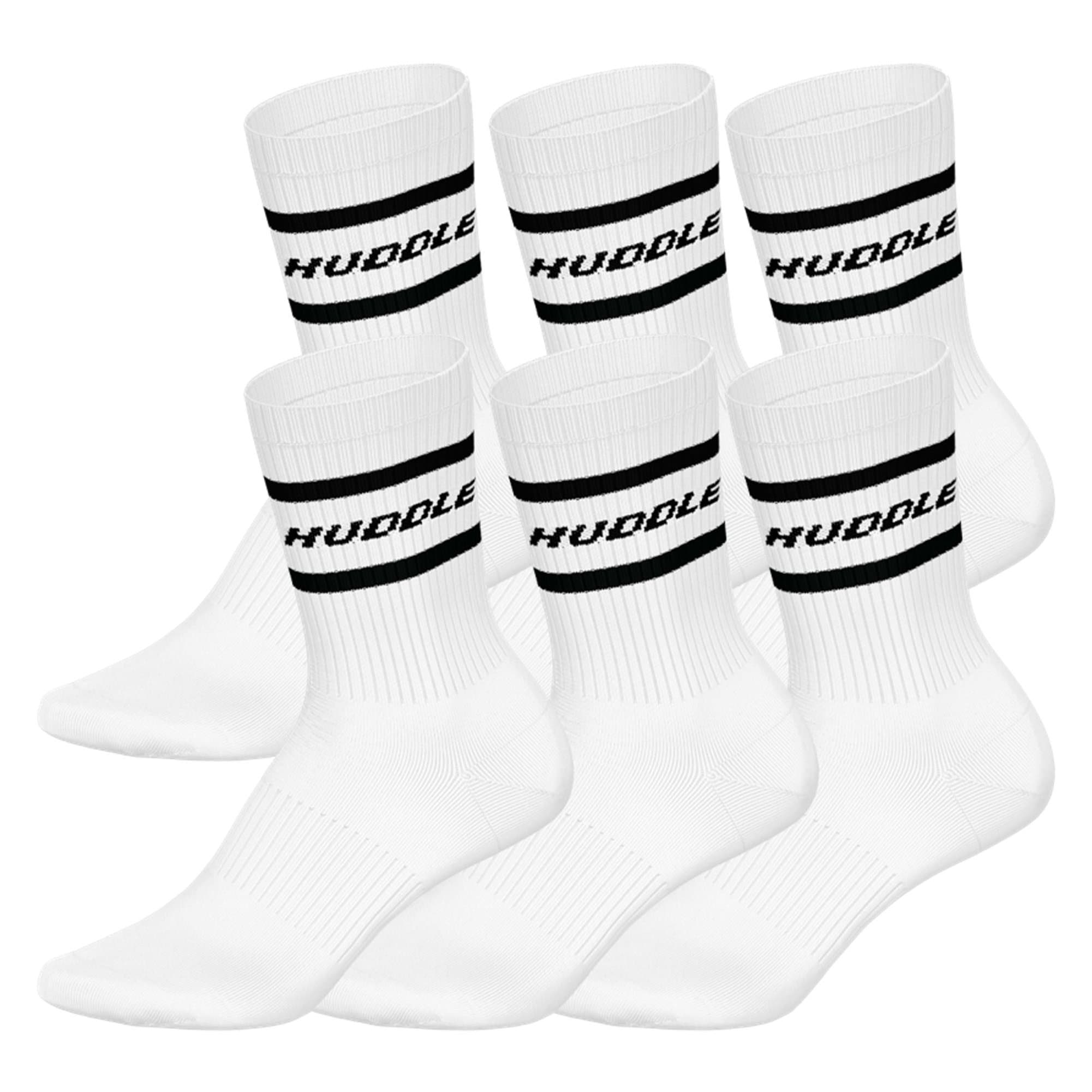 HUDDLE 6pk Crew Socks Stripe Unisex Socken 