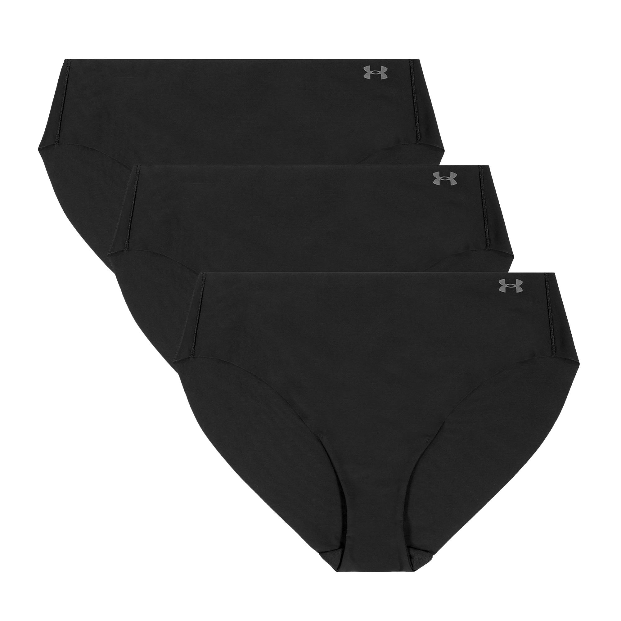 UA PURE STRETCH NO SHOW BIKINI-SOLID 3PK Damen Slip 