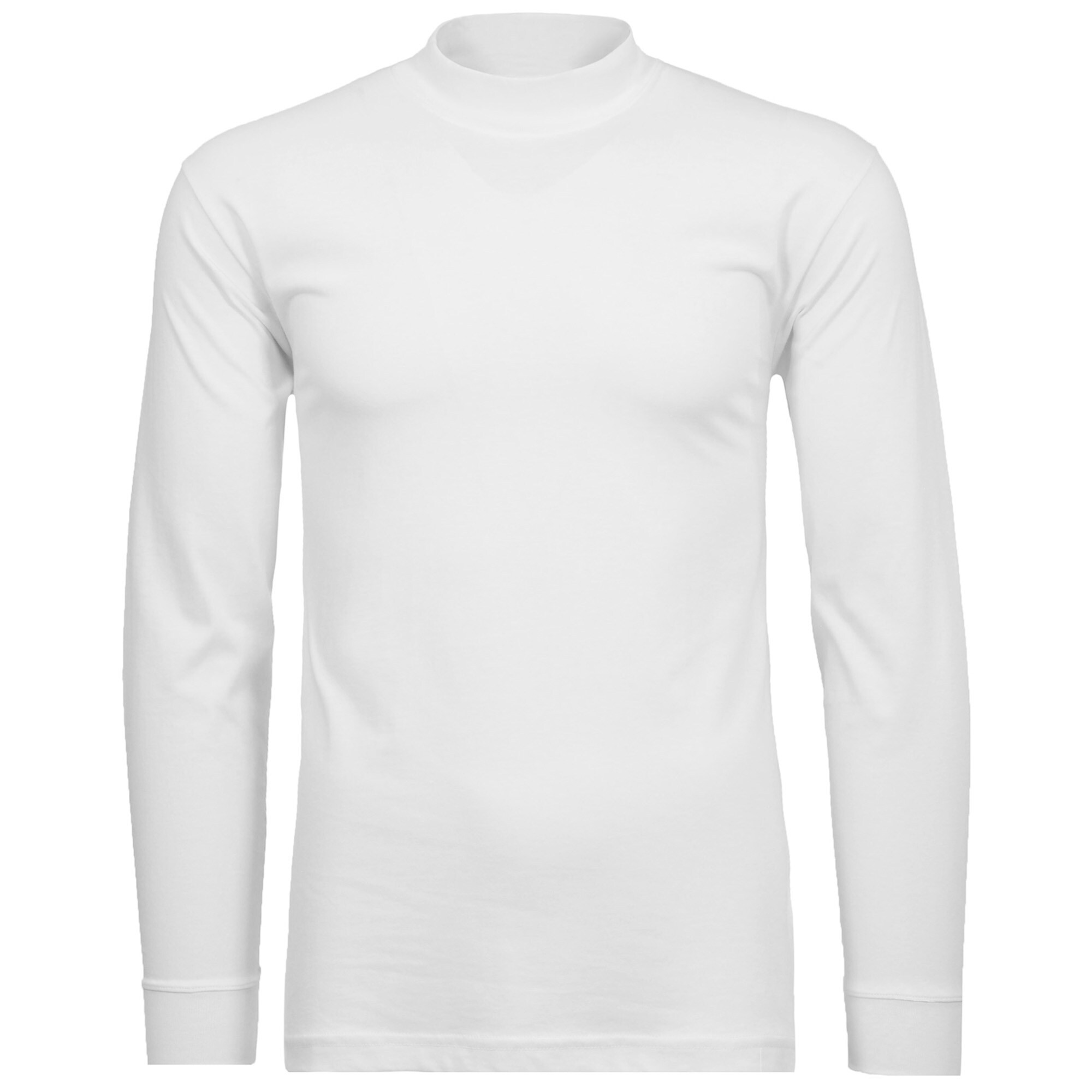 Langarm Basic Stehkragen Regular Fit Herren Longsleeve 