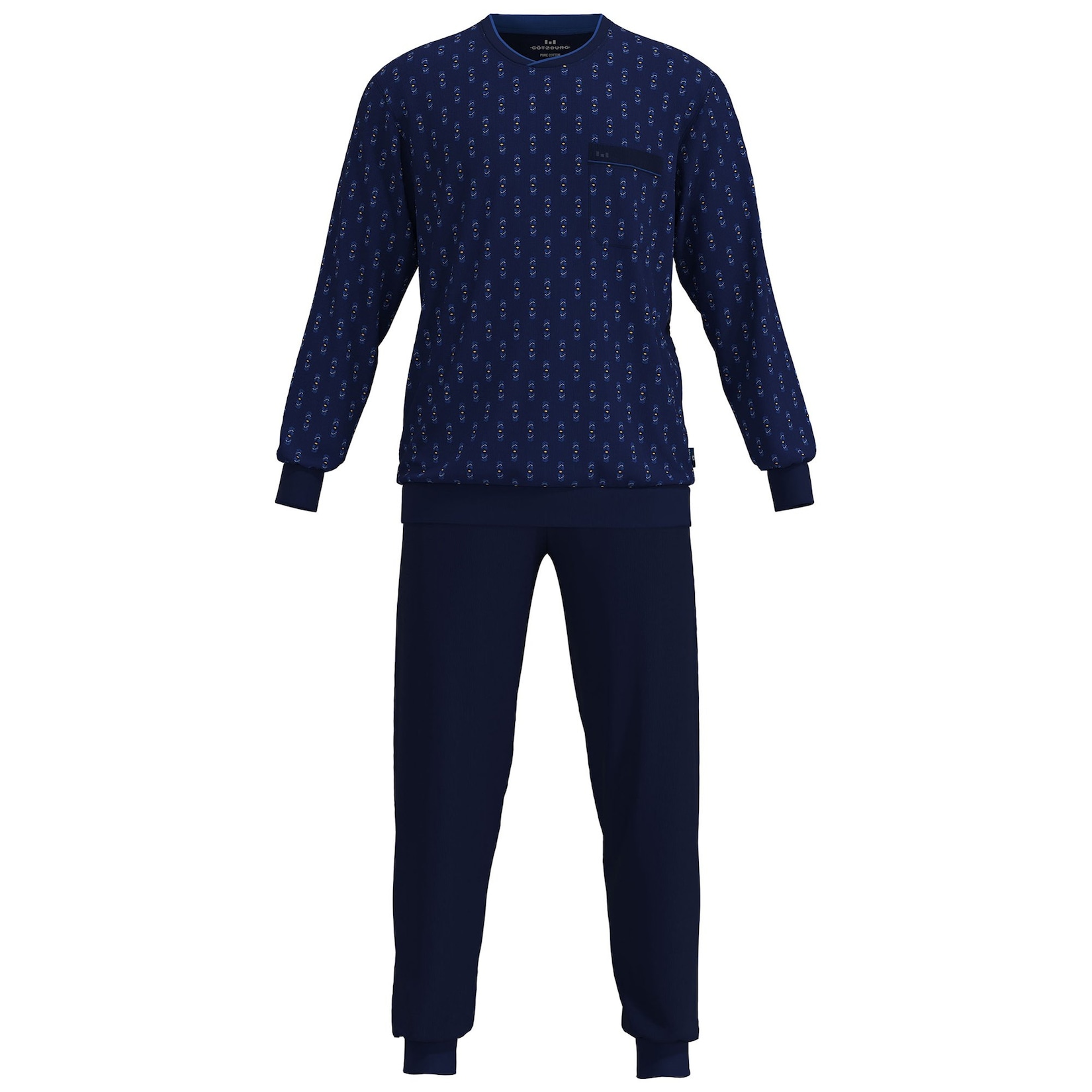 Schlafanzug lang Herren Pyjama