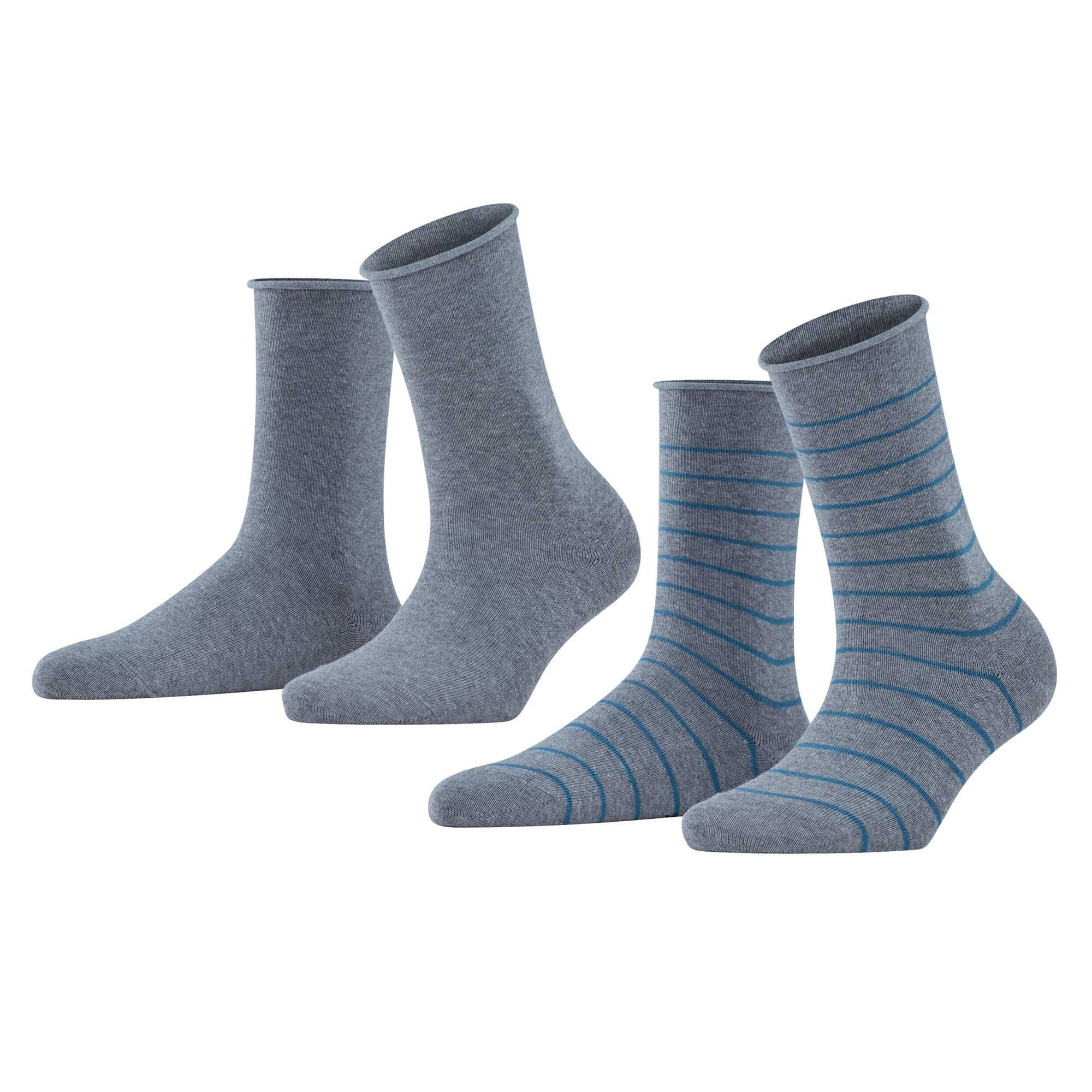 FALKE Happy Stripe 2-Pack SO Damen Socken 