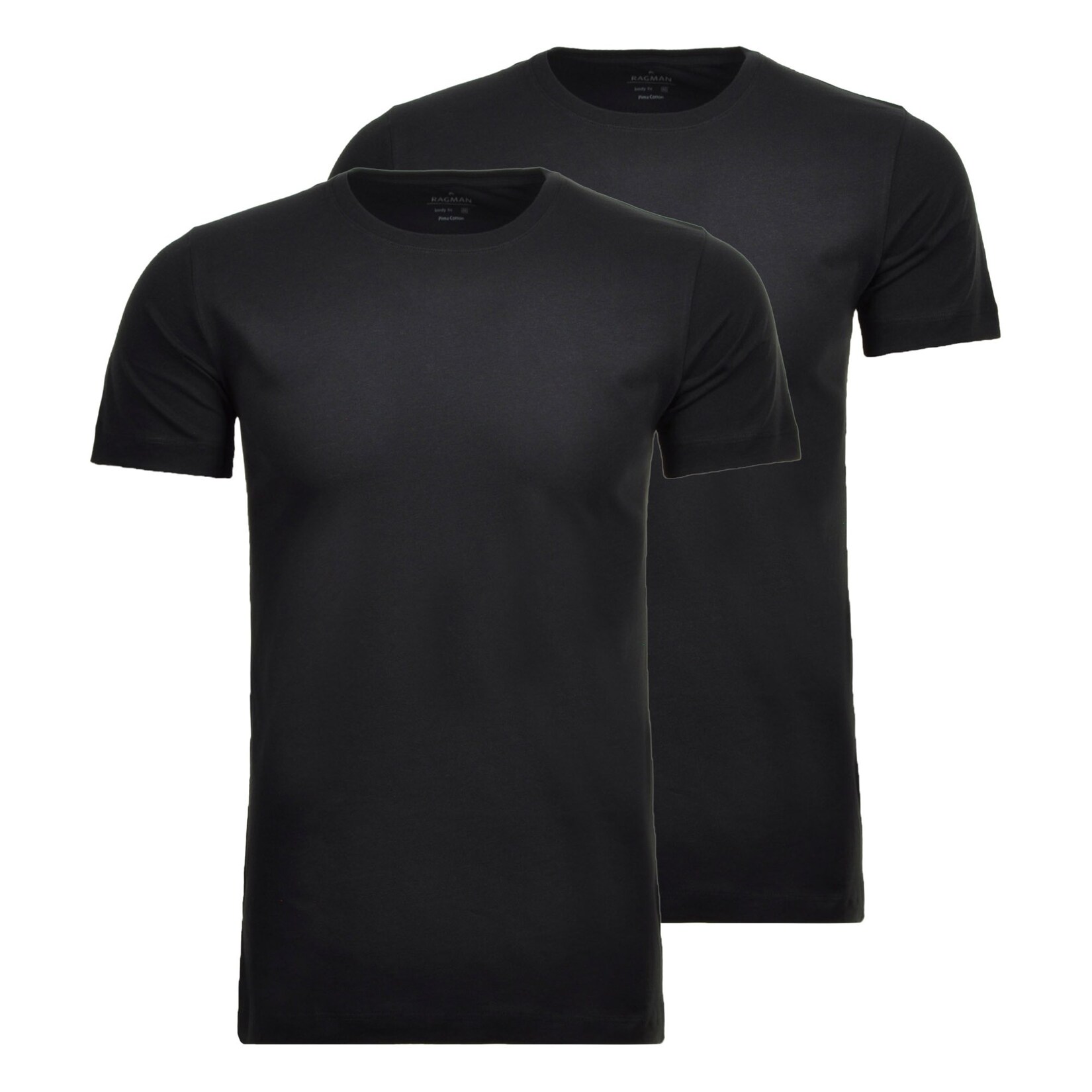 Body Fit Rundhals T-Shirt 2P Herren T-Shirt