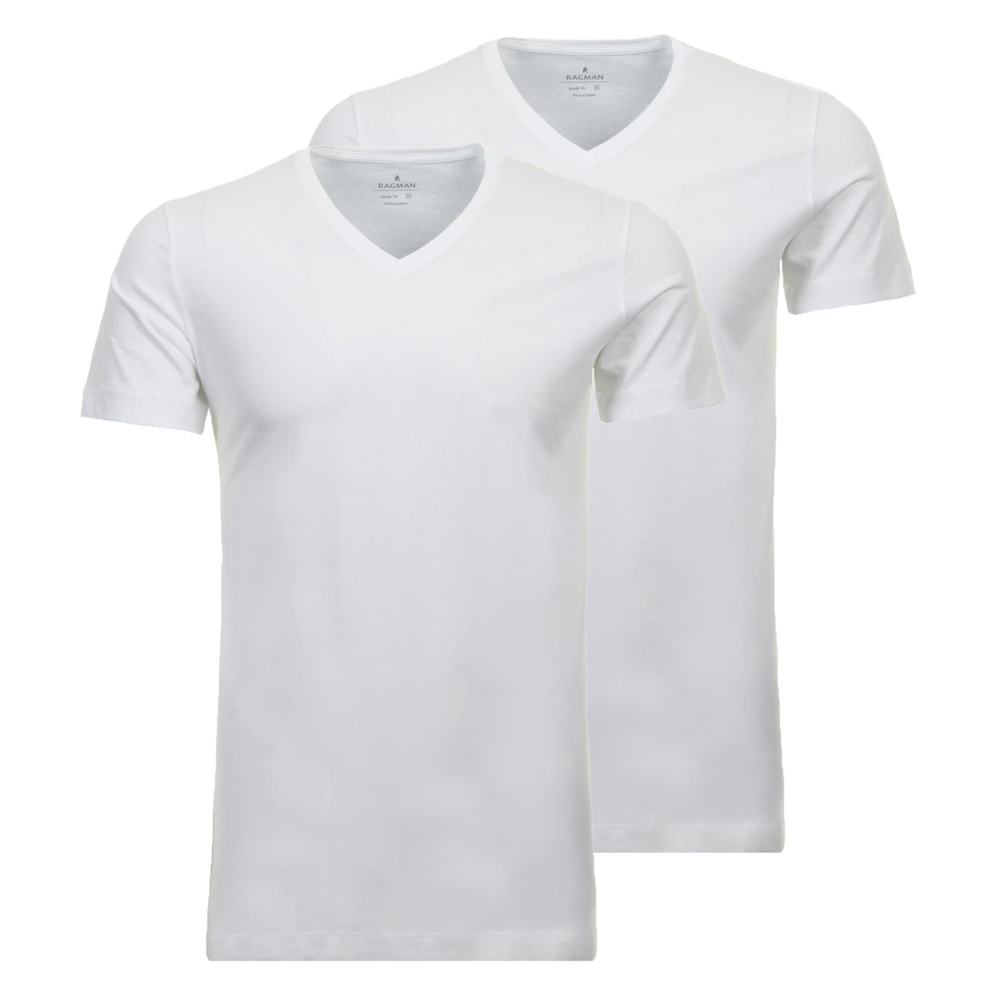 Body Fit V-Neck T-Shirt 2P Herren T-Shirt 
