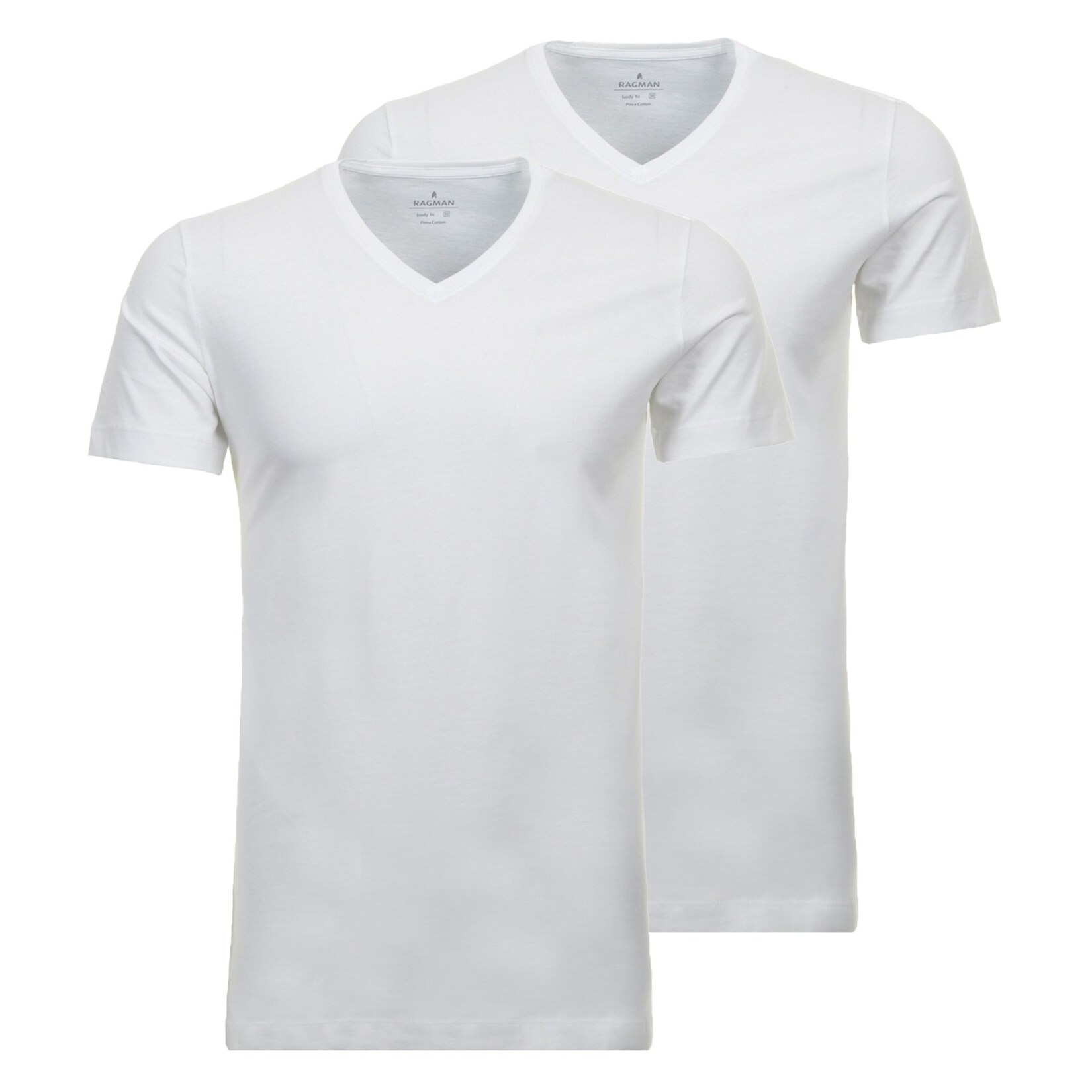 Body Fit V-Neck T-Shirt 2P Herren T-Shirt
