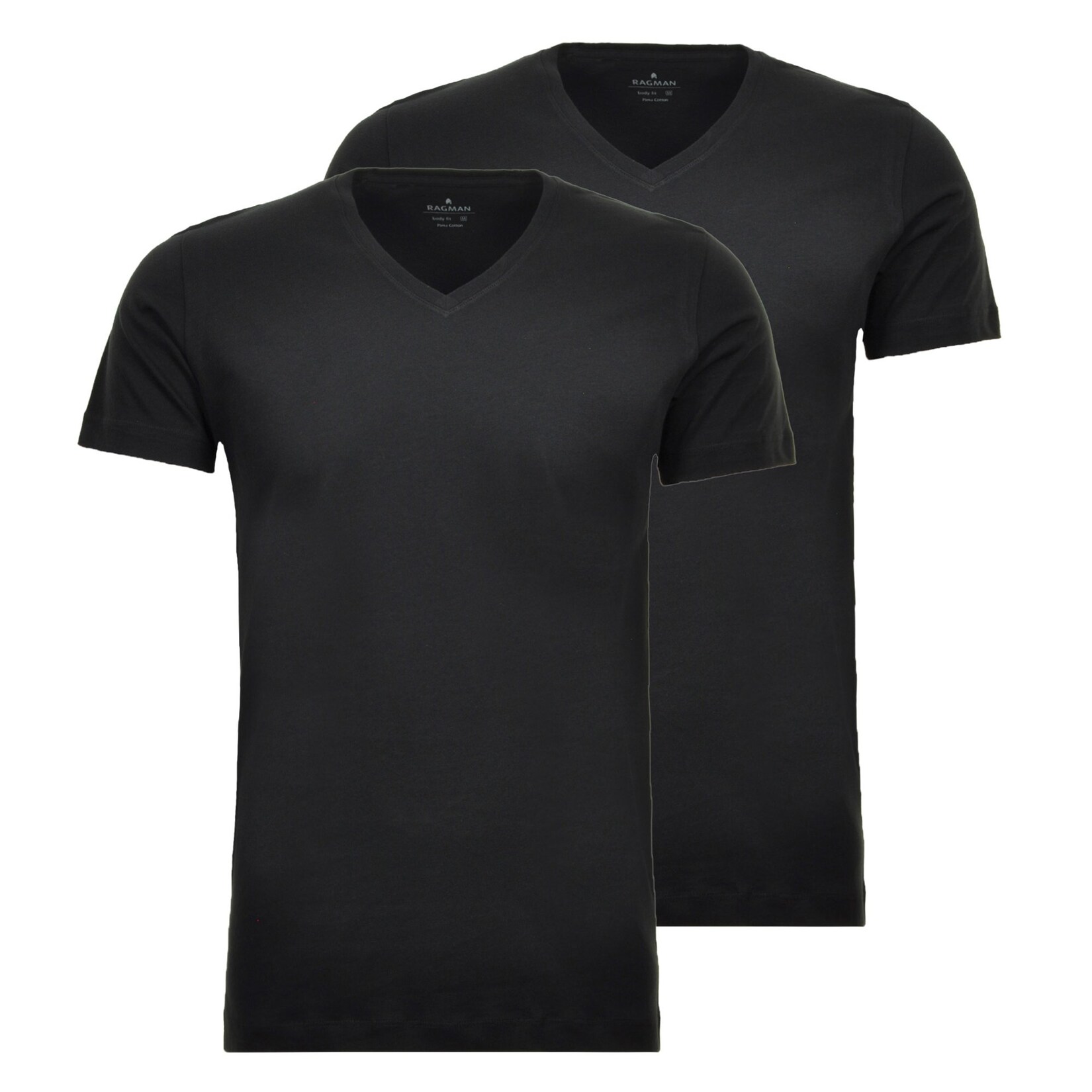 Body Fit V-Neck T-Shirt 2P Herren T-Shirt