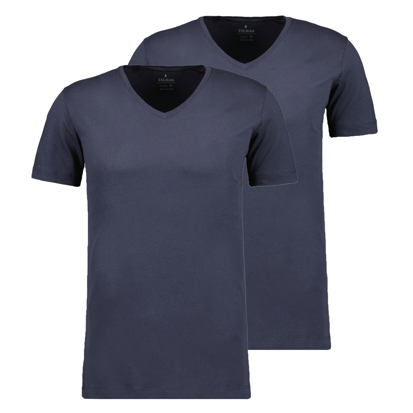 Body Fit V-Neck T-Shirt 2P Herren T-Shirt