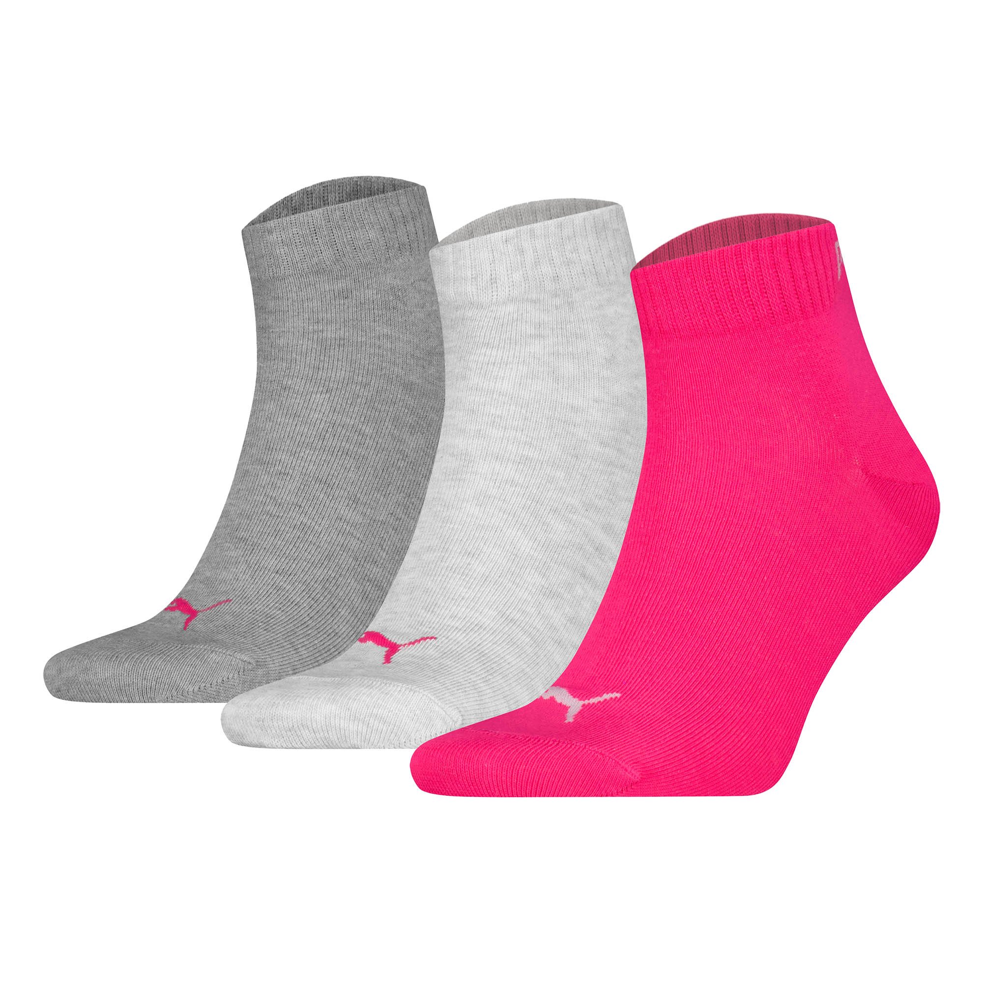 Quarter Plain 3P Unisex Socken 