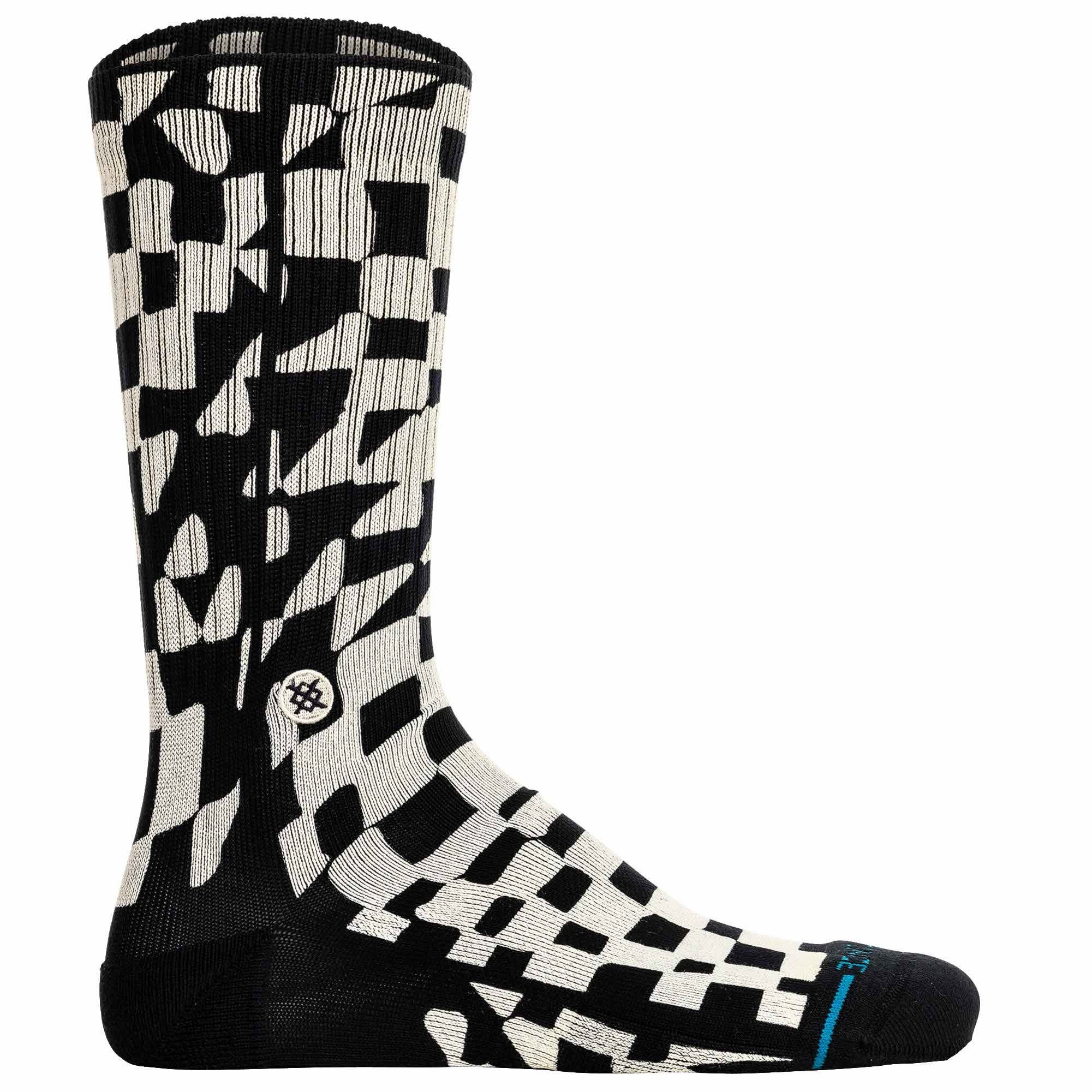 Wave Check Crew Unisex Socken 