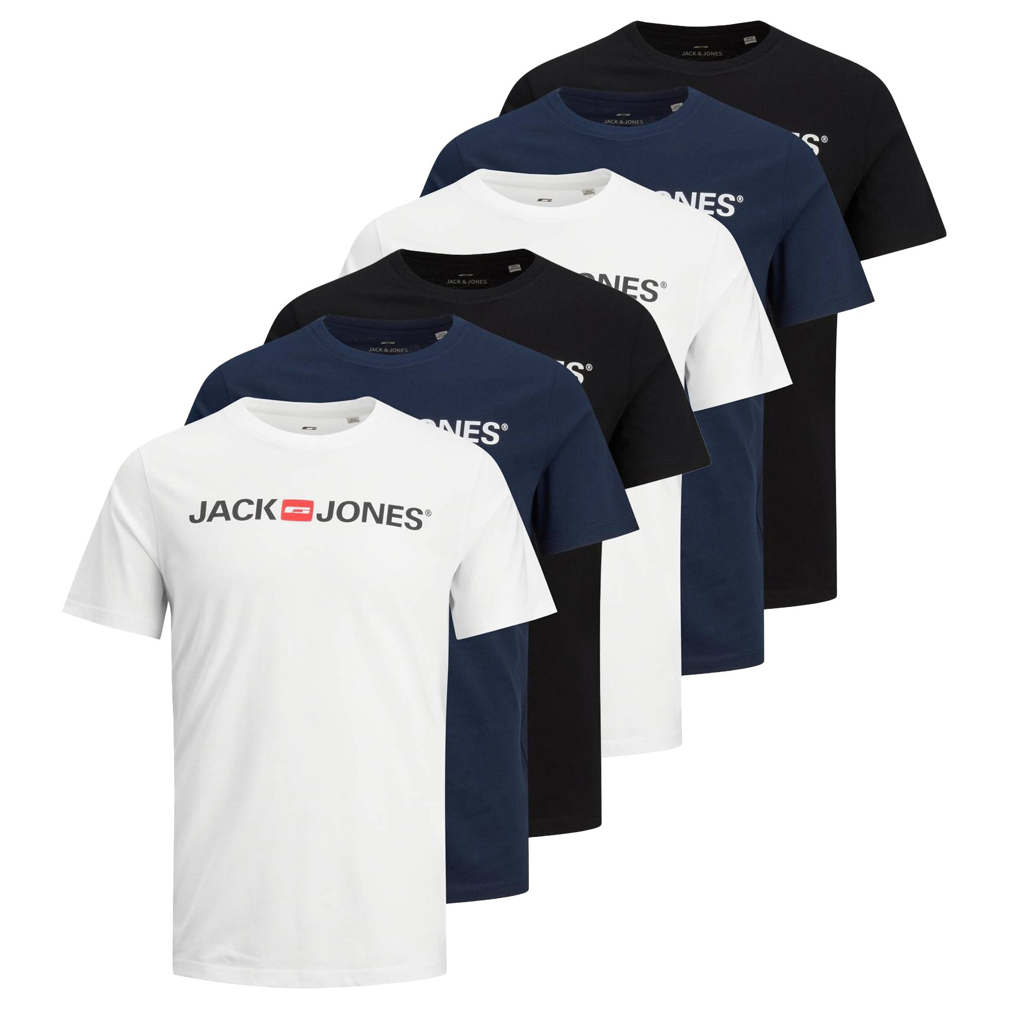 JJECORP LOGO TEE CREW NECK 6PK Herren T-Shirt 