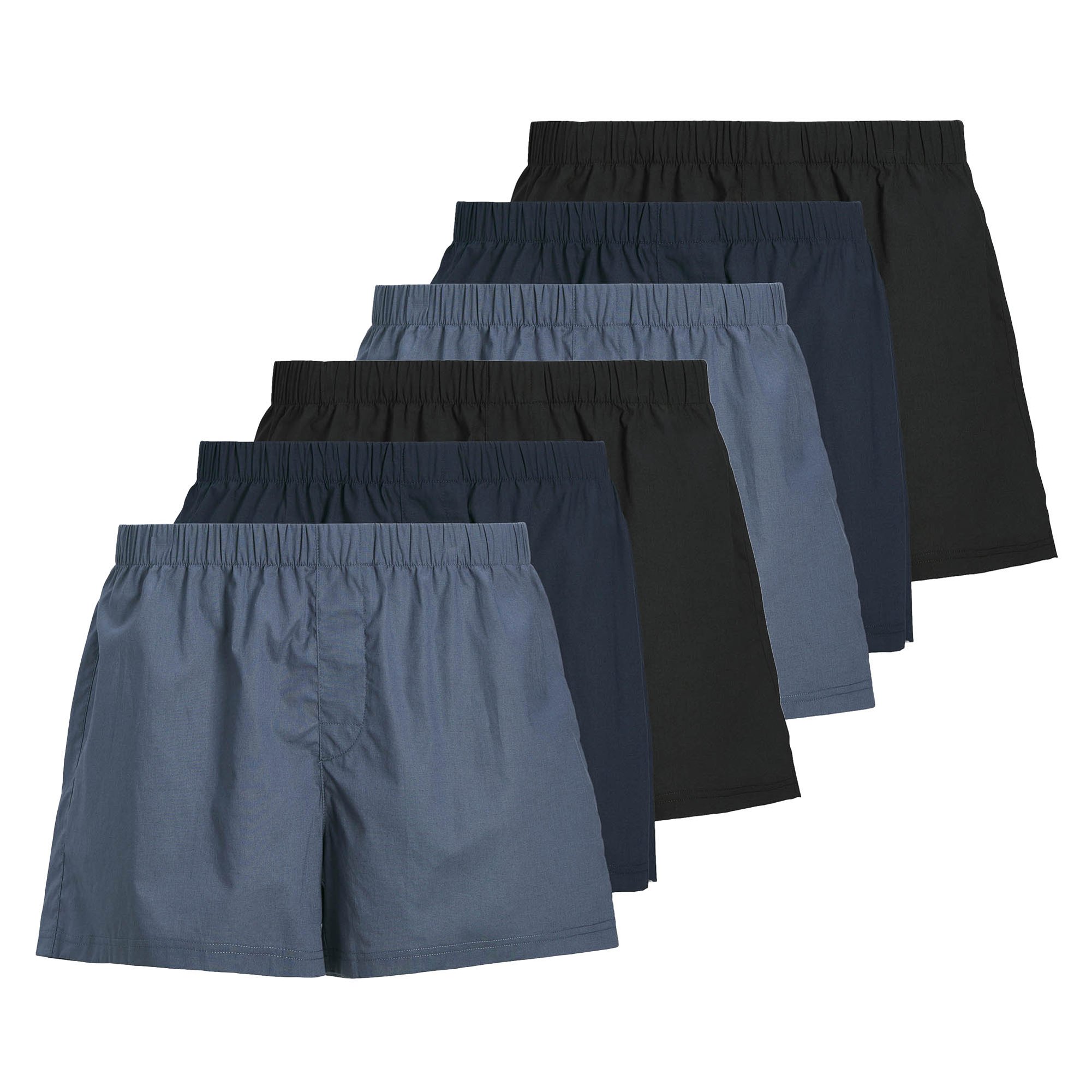 JACMILANO WOVEN BOXERS 6 PACK Herren Web-Boxershorts 