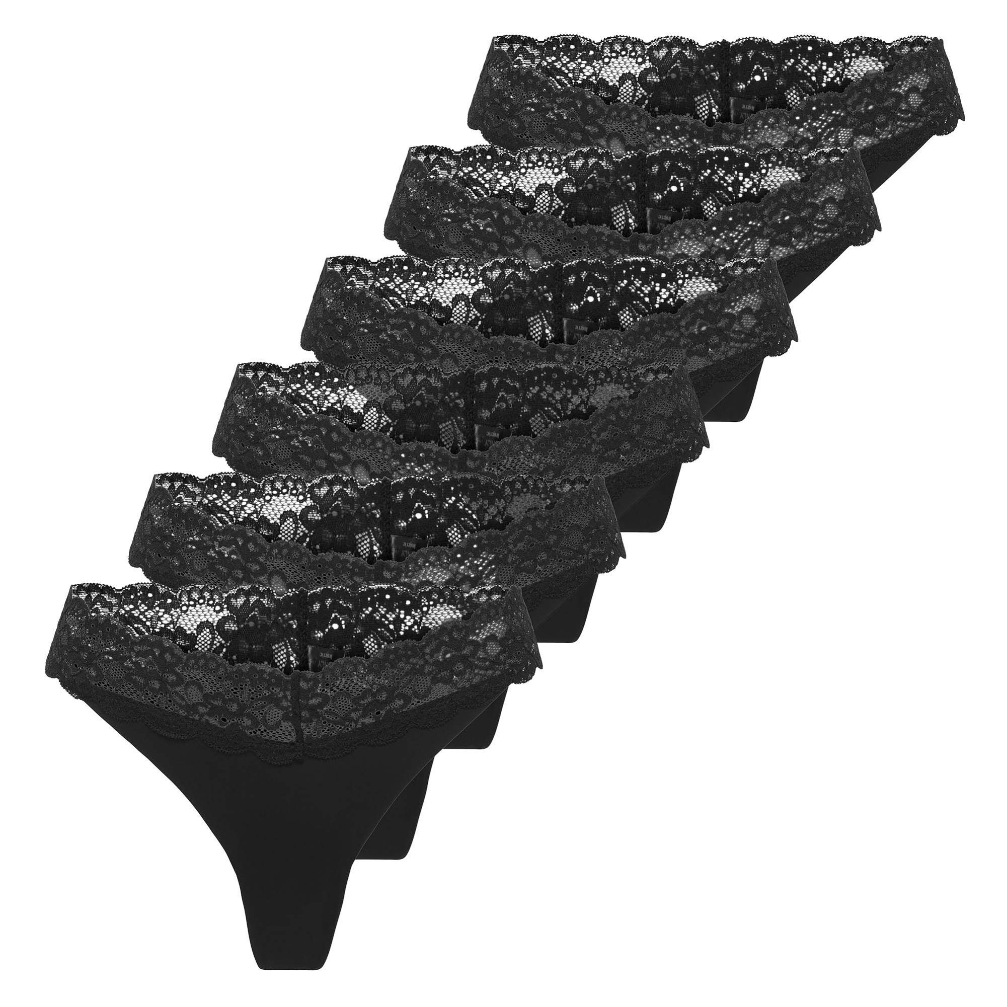 ONLCHLOE LACE THONG 6P Damen String 