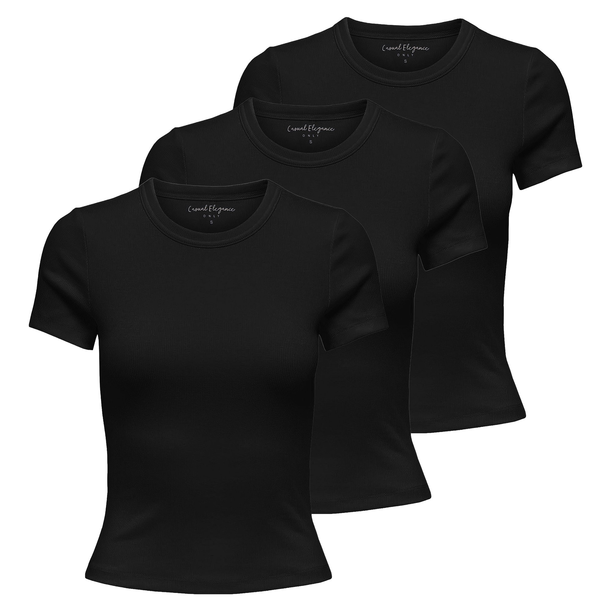 ONLVAL LIFE O-NECK TOP 3P Damen T-Shirt 