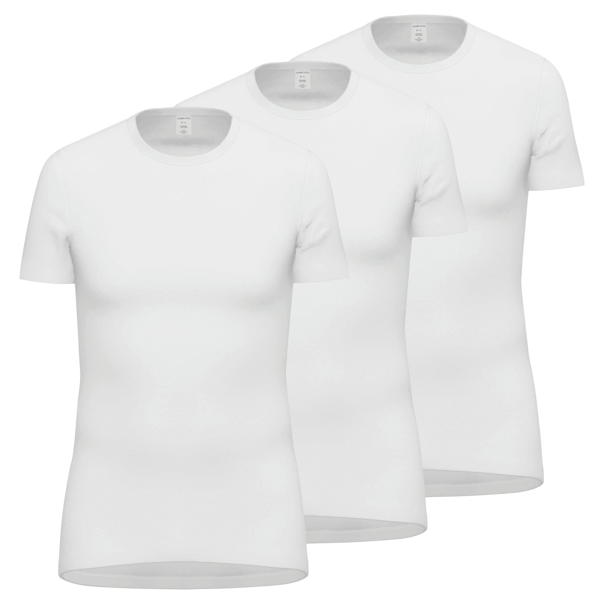 Feinripp T-Shirt 3P Herren T-Shirt 