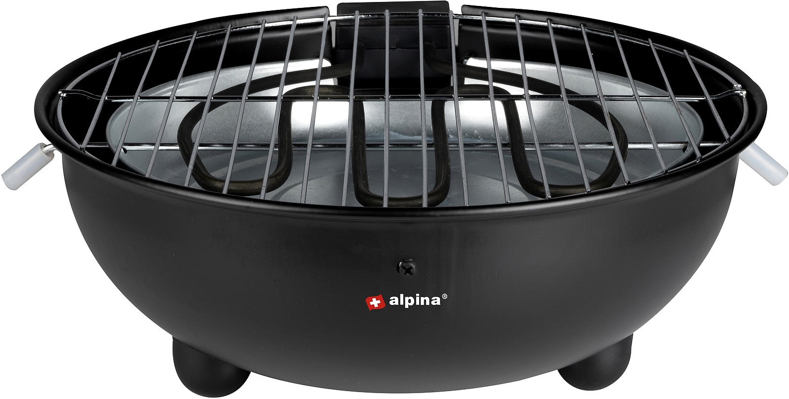 ALPINA Tischgrill, 1250 Watt, Schwarz 