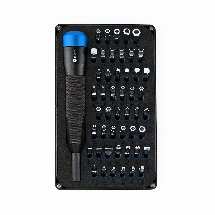 IFIXIT Mahi Kit, Präzisions Bit Set mit 48 Bits, 1/4'' Driver