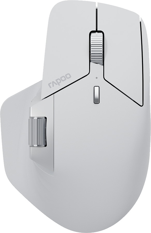 RAPOO MT760M - rechargeable Mouse Wireless, Bluetooth Grey White 