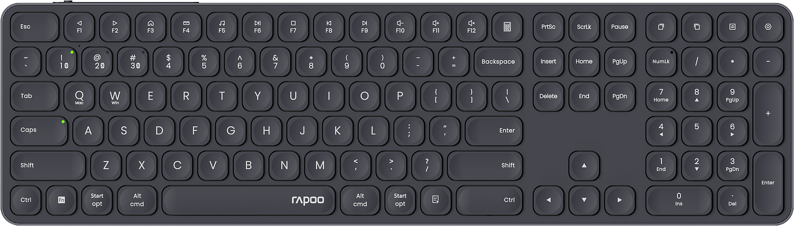 RAPOO E9810M.DE.DGR Multi-Mode Wireless Keyboard 