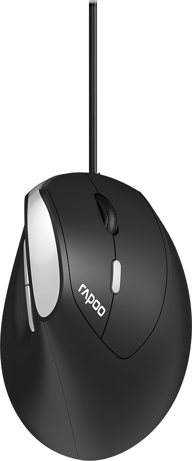 RAPOO EV200.BLK Wired Ergonomic Mouse 