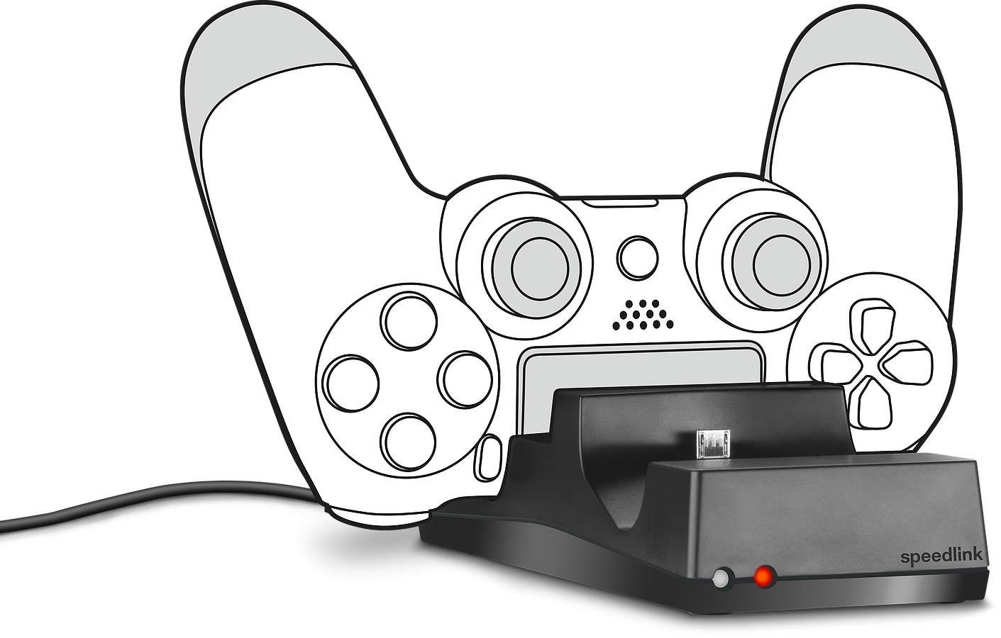 SPEEDLINK JAZZ USB Charger - for PS4, black 