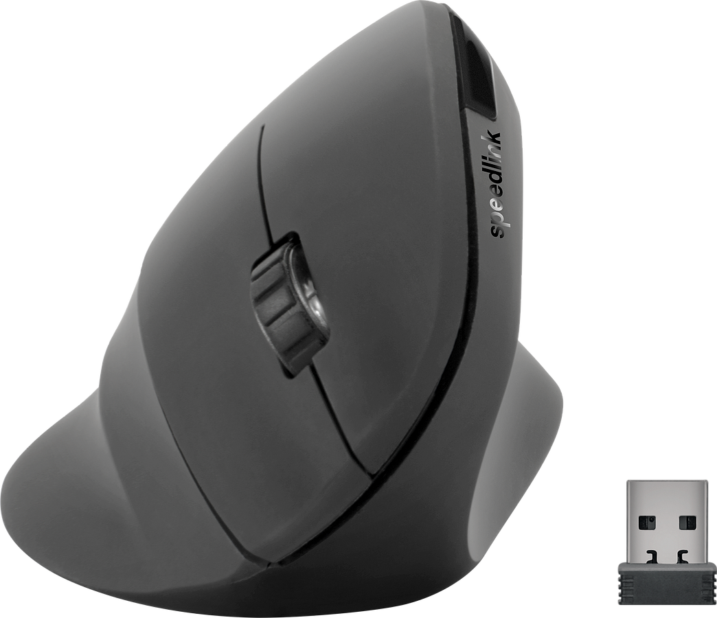 SPEEDLINK PIAVO Ergonomic Vertical Mouse - Wireless, rubber-black 