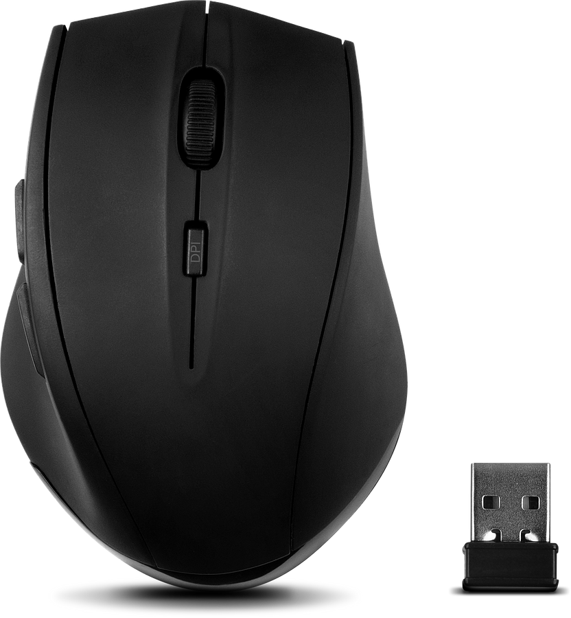 SPEEDLINK CALADO Silent Mouse - Wireless USB, rubber-black 