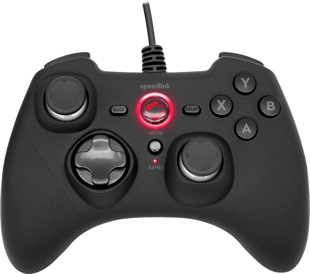 SPEEDLINK RAIT Gamepad - for PC/Switch/OLED, rubber-black 