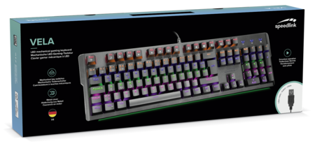 SPEEDLINK VELA LED Mechanical bei black DE Gaming Keyboard, bestellen - Layout online Marktkauf