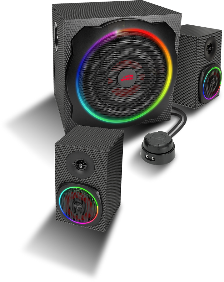 SPEEDLINK GRAVITY CARBON RGB 2.1 Subwoofer System, black 