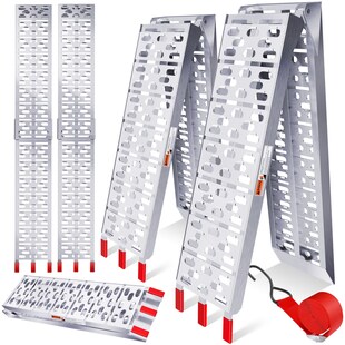 Masko® ALU Auffahrrampe Verladerampe Verladerampe Verladeschiene Antirutsch Klappbar 