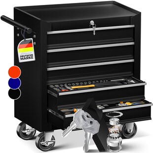 Masko® Werkstattwagen Rollwagen Werkzeugwagen Werkzeugkiste Fächer Toolbox Werkzeug box 