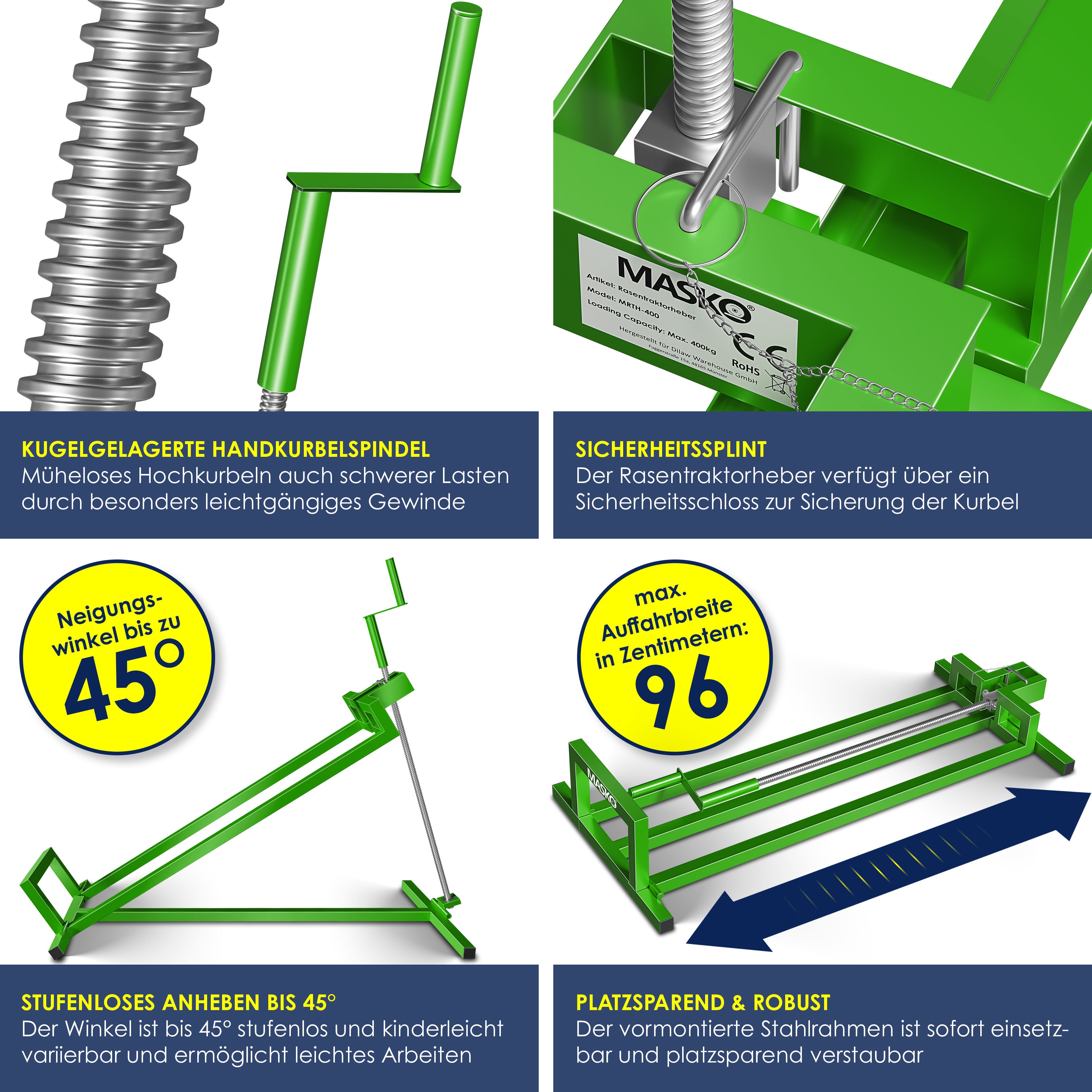 Hebevorrichtung Rasentraktor XTECH Rasentraktorhebe Produktbild-Vorschau 5