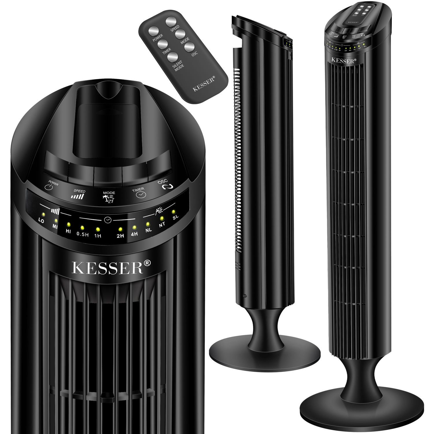 KESSER Turmventilator FERNBEDIENUNG Ventilator LED Display Standventilator Klimaanlage 