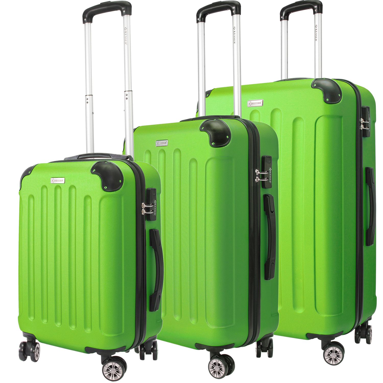 KESSER&reg; 3tlg Reisekoffer Set Trolley Hartschale Hartschalenkoffer Koffer M-L-XL 