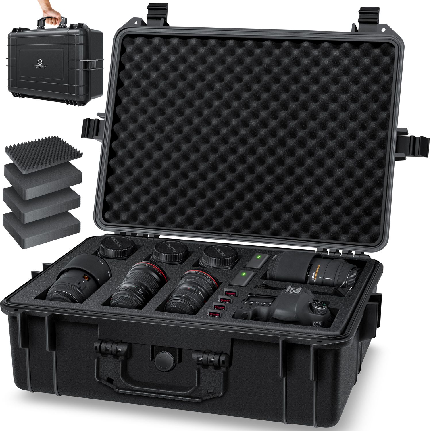 KESSER&reg;  Fotokoffer | Kamerakoffer | Transportkoffer | Schutzkoffer Kamera | Schaumstoff 