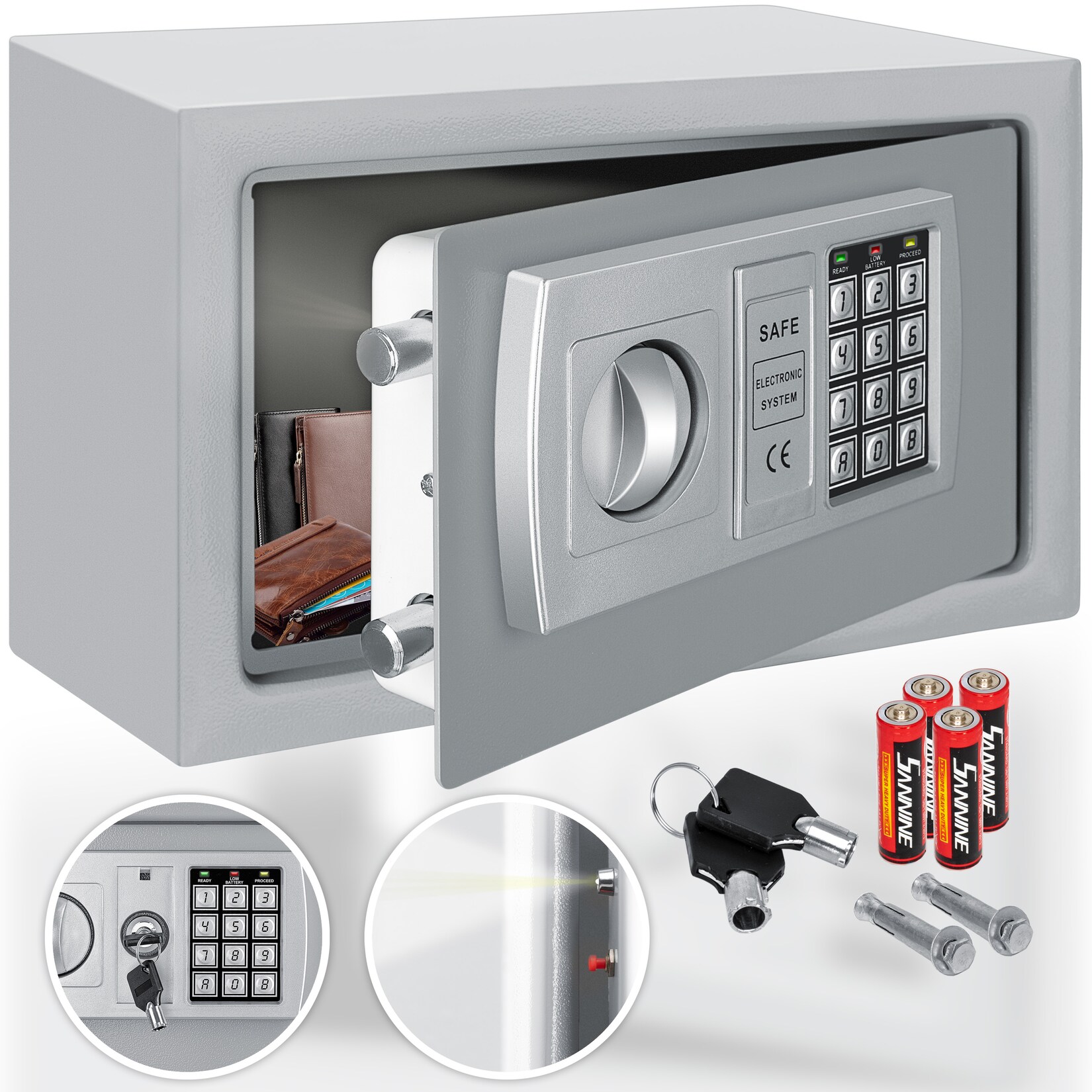 ® Tresor Safe Elektronik-Zahlenschloss 31x20x20cm LED-Anzeige Stahlbolzen