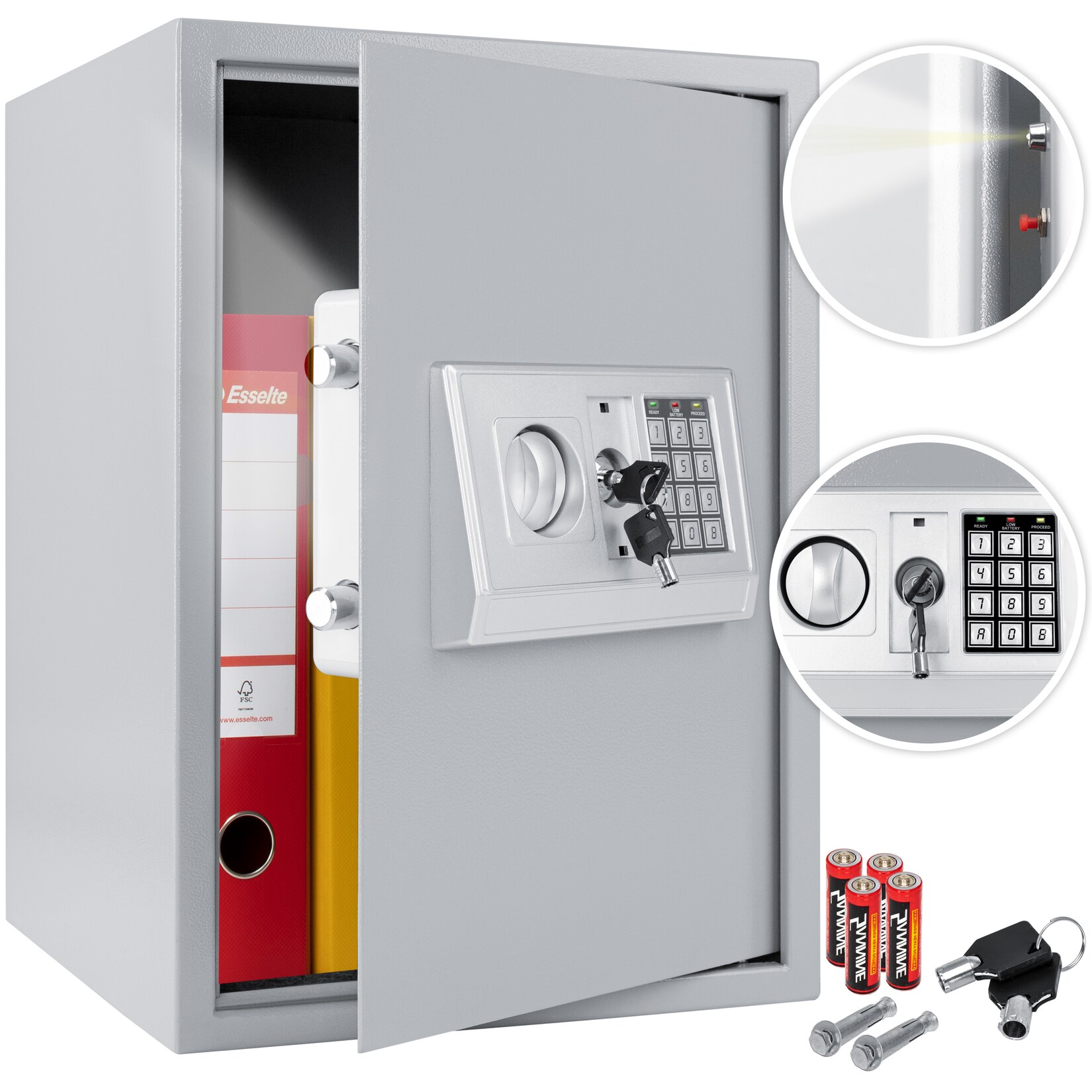 ® Elektronischer Safe Tresor Geldschrank Wandtresor Wandsafe 50x35x34,5