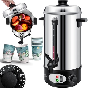 KESSER® Glühweinkessel Edelstahl Glühweinkocher Glühweinautomat Heißgetränkeautomat Wasserkocher Heißwasserspender Kocher Einkochautomat 