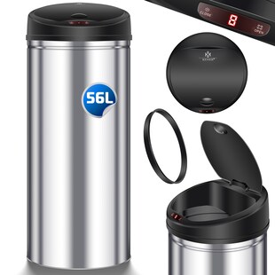 KESSER® Automatik Sensor Mülleimer Abfalleimer Abfall EDELSTAHL Papierkorb 