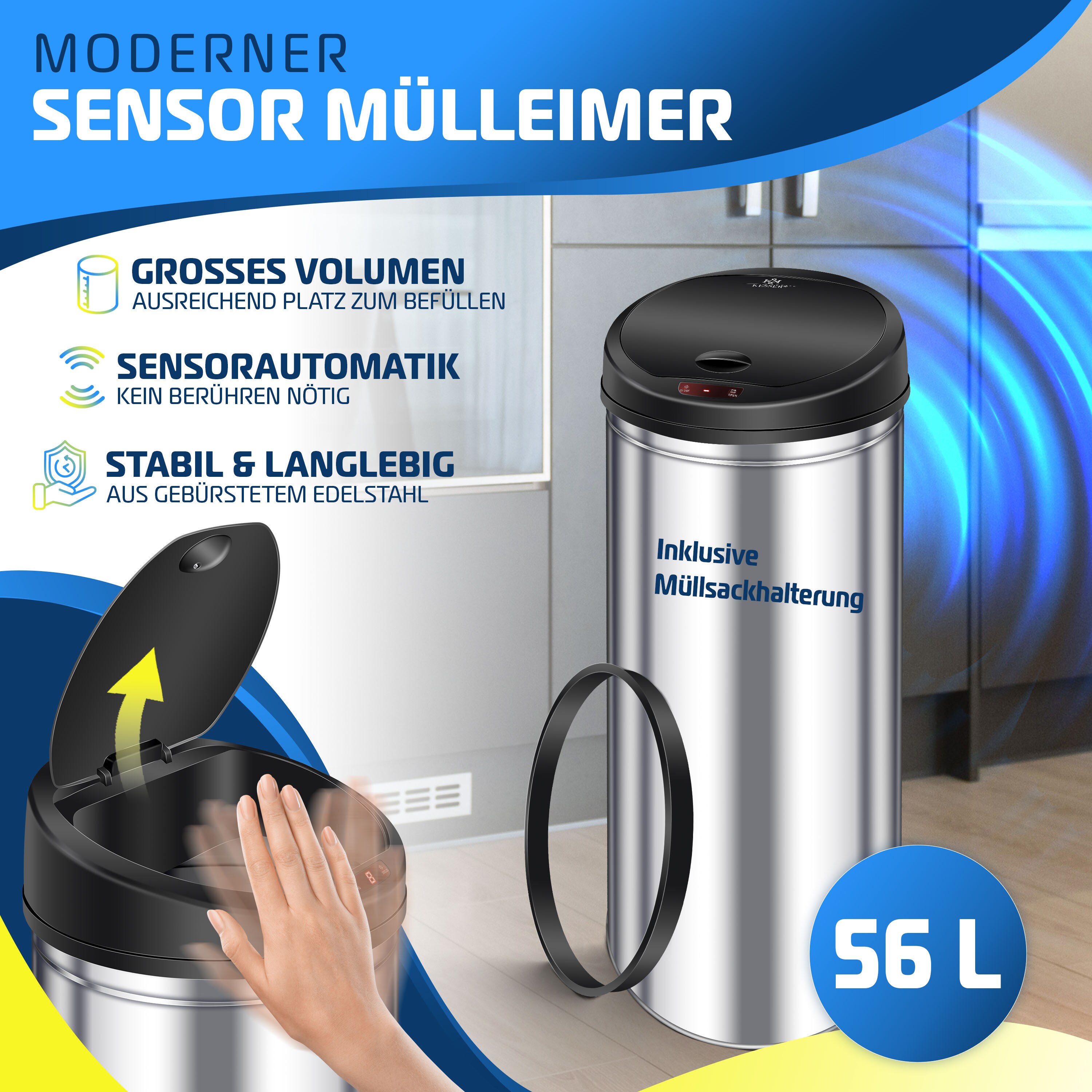 KESSER® Automatischer Mülleimer mit Sensor