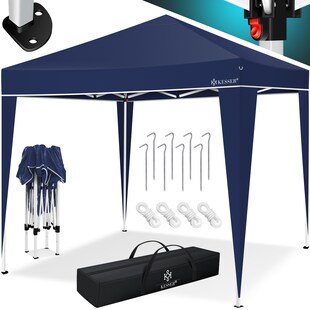 KESSER® Pavillon 3x3m | wasserdicht | inkl. Tragetasche mit Rollen| Pop-Up Klicksystem | UV-Schutz 50+ | Faltpavillon | Gartenzelt | Partyzelt | Metall-Verstrebungen 