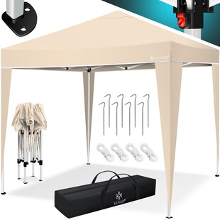 KESSER® Pavillon 3x3m | wasserdicht | inkl. Tragetasche mit Rollen| Pop-Up Klicksystem | UV-Schutz 50+ | Faltpavillon | Gartenzelt | Partyzelt | Metall-Verstrebungen 