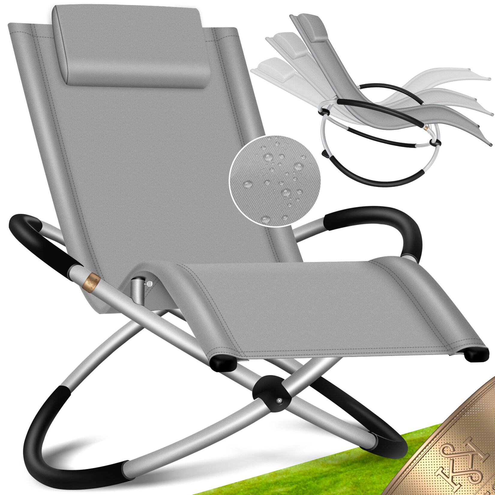 ® Relaxliege Liegestuhl   Gartenliege   Gartenstuhl   Klappstuhl faltbar   Schwungliege   Schaukelsessel   ergonomische Relaxsessel   wetterfest    Belastung   174 x 78 x 89 cm