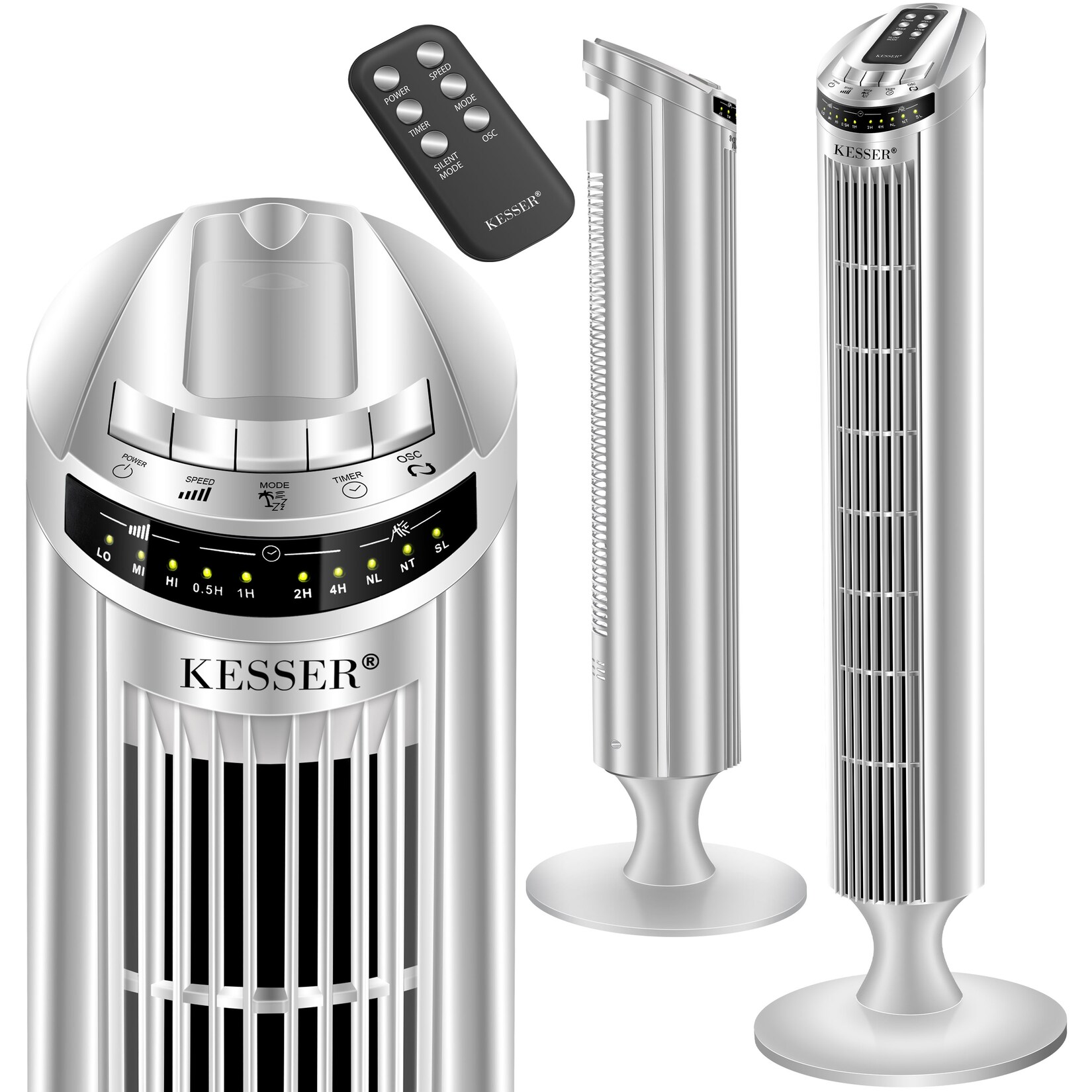 Turmventilator FERNBEDIENUNG Ventilator LED Display Standventilator Klimaanlage