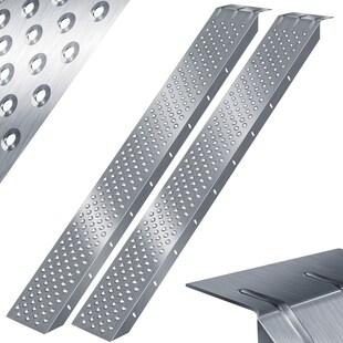 MASKO® 2X Auffahrrampe 400kg | Verladerampe | Verladeschiene | verzinkter Stahl | Antirutsch | 200kg* Pro Stück | Max 400kg* Pro Paar | Motorrad ATV Quad PKW Auto Laderampe | Anhängerrampe 