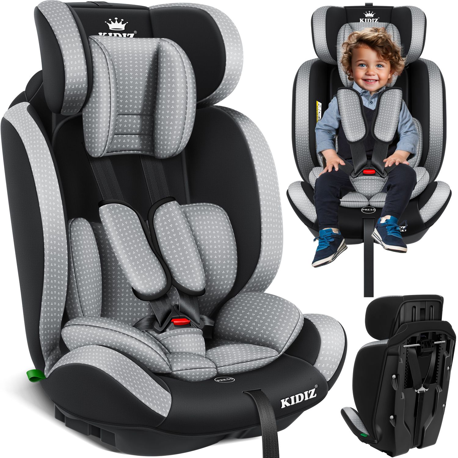 KIDIZ&reg; Autokindersitz Kindersitz Kinderautositz | Autositz Sitzschale | 9 kg - 36 kg 1-12 Jahre | Gruppe 1/2/3 | universal | zugelassen nach ECE R129/03 | 6 verschiedenen Farben | 